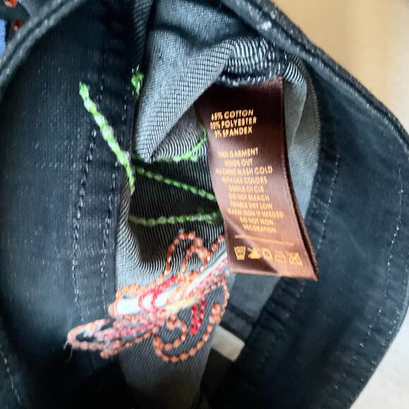 MULTIPLES Women’s Long Sleeve Denim Jacket size M, Blue, Embroidered Flowers - Picture 6 of 11